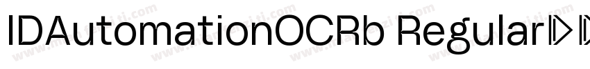 IDAutomationOCRb Regular字体转换